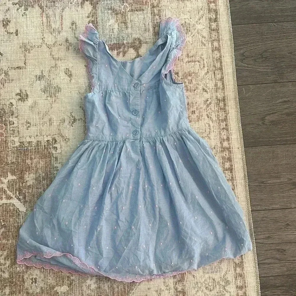 GAP Kids Embroidered‎ Dot Fit And Flare Dress Medium